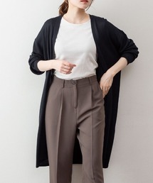 Vネックロングカーディガン 秋冬
