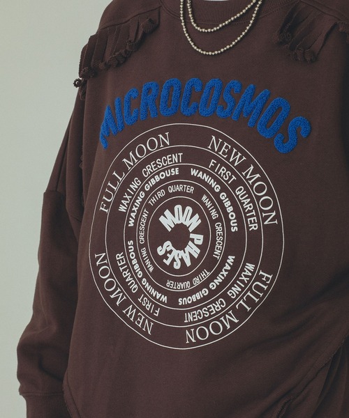 セール】(GENE HEAVENS)EMBROIDERY PRINT FRINGE SWEAT（スウェット