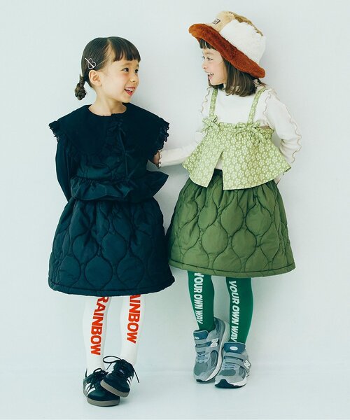 ジュニア対応】レーストリムフリル衿カットソートップス（Tシャツ