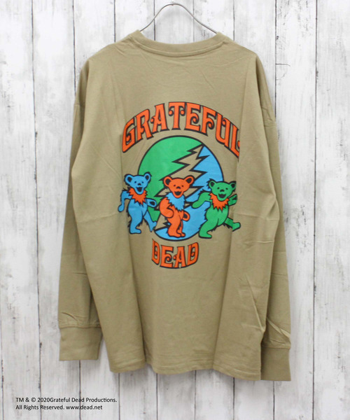 Grateful Dead(グレイトフルデッド)の「メンズ GRATEFUL DEAD グレイトフルデッド オーバーサイズ ロンT(スウェット・メンズ・ダークグリーン/ベージュ/オフホワイト/ホワイト系その他/杢グレー/ベージュ系その他/グリーン系その他/ブルー系その他/ブラック系その他2/グレー系その他2/オレンジ/グレー系その他3/パープル/ホワイト系その他3/ホワイト系その他2/ブラック系その他・M/L/XL)」の1枚目の写真
