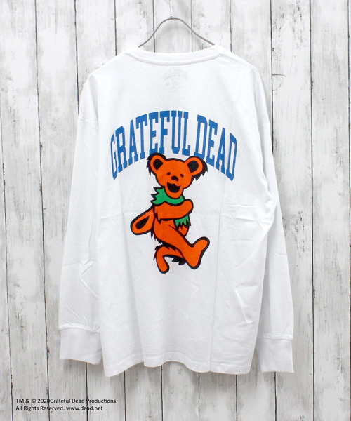Grateful Dead(グレイトフルデッド)の「メンズ GRATEFUL DEAD グレイトフルデッド オーバーサイズ ロンT(スウェット・メンズ・ダークグリーン/ベージュ/オフホワイト/ホワイト系その他/杢グレー/ベージュ系その他/グリーン系その他/ブルー系その他/ブラック系その他2/グレー系その他2/オレンジ/グレー系その他3/パープル/ホワイト系その他3/ホワイト系その他2/ブラック系その他・M/L/XL)」の4枚目の写真