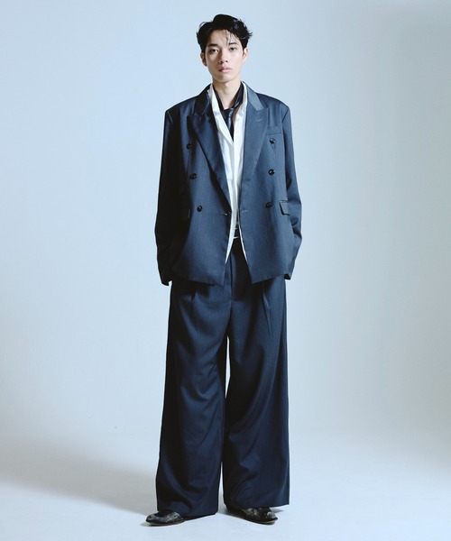 double breasted tailored jacket / ダブルブレストピークドラペル