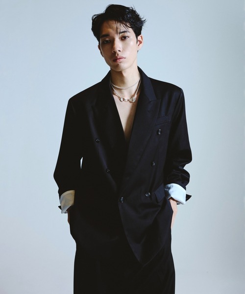 double breasted tailored jacket / ダブルブレストピークドラペル