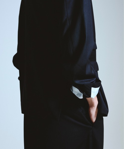 CAMPHOR WOOD（カンファーウッド）の「double breasted tailored jacket / ダブルブレストピークドラペルテーラードジャケット（テーラードジャケット・メンズ・グレー/ブラック・SMALL/MEDIUM/LARGE）」の18枚目の写真