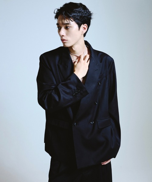 double breasted tailored jacket / ダブルブレストピークドラペル
