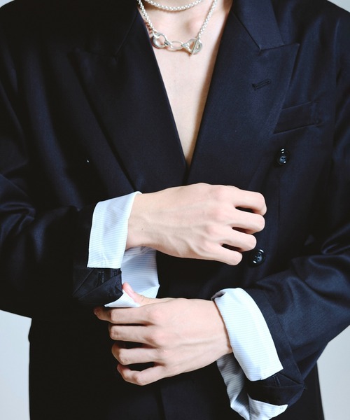 double breasted tailored jacket / ダブルブレストピークド