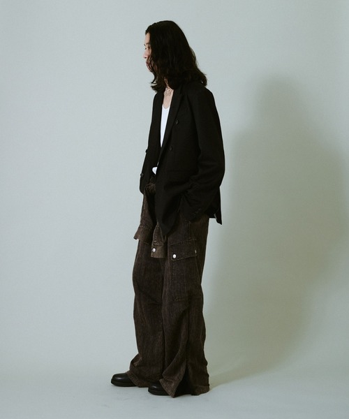 double breasted tailored jacket / ダブルブレストピークドラペル