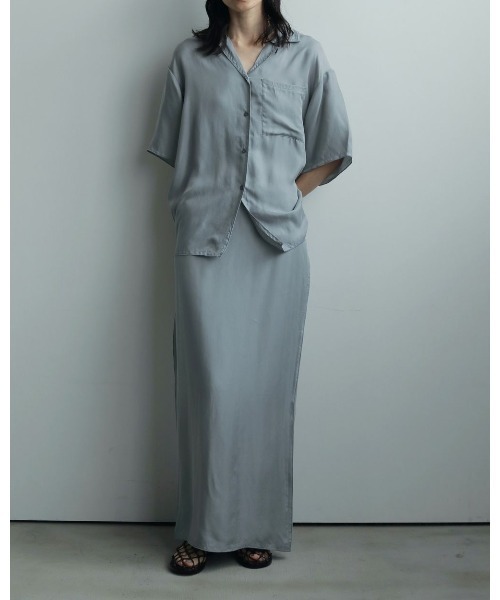 anuke(アンヌーク)の「anuke Mellow Maxi Skirt(スカート・レディース・グレー/ライトブルー・38/36)」の12枚目の写真