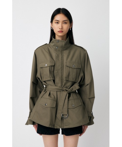 MOUSSY（マウジー）の「【25年AW新作】BELTED CARGO ジャケット（ミリタリージャケット・レディース・カーキ/ブラウン・FREE）」の8枚目の写真