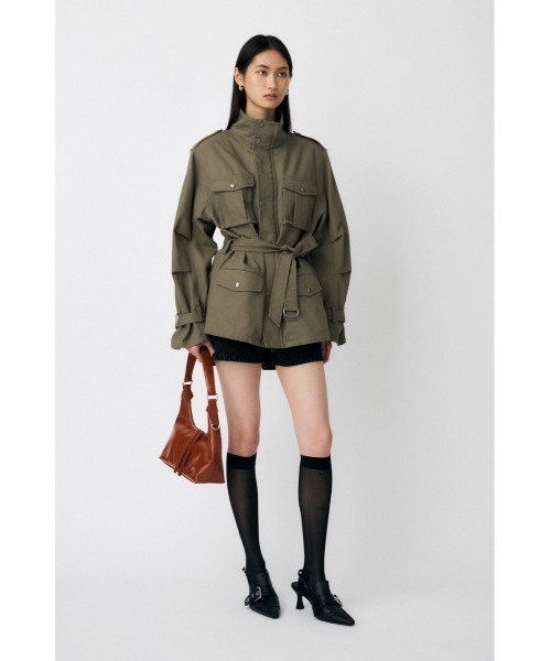 MOUSSY（マウジー）の「【25年AW新作】BELTED CARGO ジャケット（ミリタリージャケット・レディース・カーキ/ブラウン・FREE）」の9枚目の写真