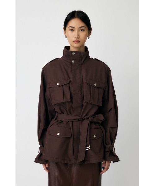 MOUSSY（マウジー）の「【25年AW新作】BELTED CARGO ジャケット（ミリタリージャケット・レディース・カーキ/ブラウン・FREE）」の5枚目の写真