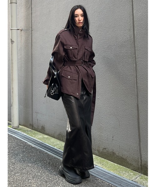 セール】【25年AW新作】BELTED CARGO ジャケット（ミリタリー