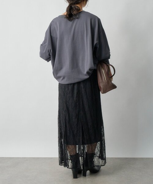 RIVE DROITE（リヴドロワ）の「【アレンジ自在】レースマーメイドスカート（スカート・レディース・ブラウン/ブラック・36/38）」の6枚目の写真