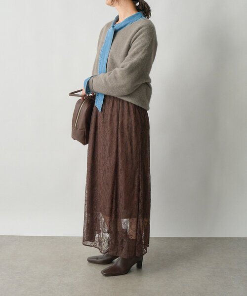 RIVE DROITE（リヴドロワ）の「【アレンジ自在】レースマーメイドスカート（スカート・レディース・ブラウン/ブラック・36/38）」の22枚目の写真