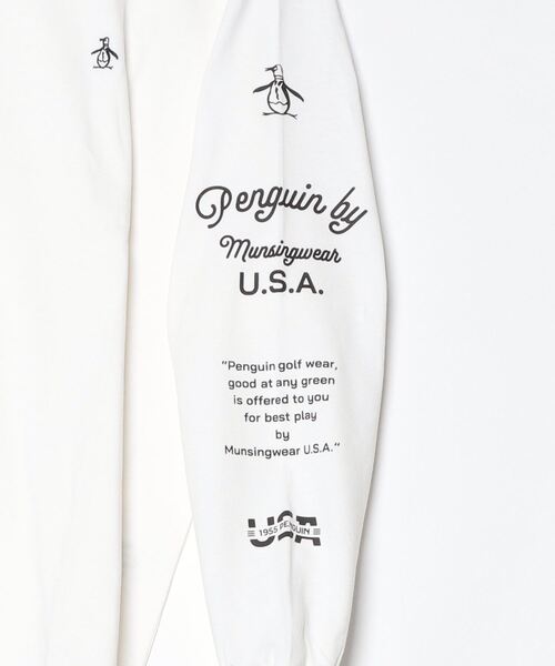 Penguin by Munsingwear（ペンギン バイ マンシングウェア）の「GRAPHIC LONG T-SHIRT（Tシャツ/カットソー・メンズ・ブラック/ホワイト・S/M/L/XL）」の7枚目の写真