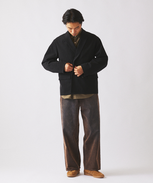 JOURNAL STANDARD relume（ジャーナルスタンダード　レリューム）の「TECH ”SOLOTEX(R)” コーデュロイ ウォッシャブル ダブルジャケット（その他アウター・メンズ・ブラウン/ナチュラル/チャコールグレー/カーキ/ブラック・LARGE/MEDIUM）」の6枚目の写真