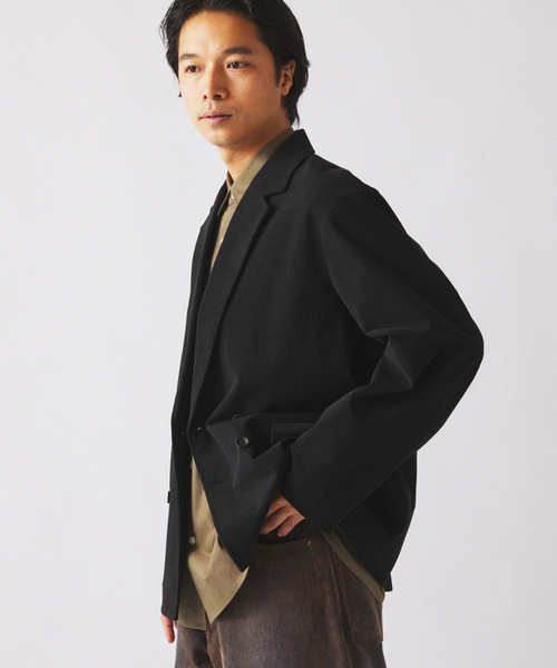 JOURNAL STANDARD relume（ジャーナルスタンダード　レリューム）の「TECH ”SOLOTEX(R)” コーデュロイ ウォッシャブル ダブルジャケット（その他アウター・メンズ・ブラウン/ナチュラル/チャコールグレー/カーキ/ブラック・LARGE/MEDIUM）」の14枚目の写真