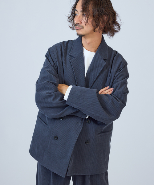 JOURNAL STANDARD relume（ジャーナルスタンダード　レリューム）の「TECH ”SOLOTEX(R)” コーデュロイ ウォッシャブル ダブルジャケット（その他アウター・メンズ・ブラウン/ナチュラル/チャコールグレー/カーキ/ブラック・LARGE/MEDIUM）」の20枚目の写真