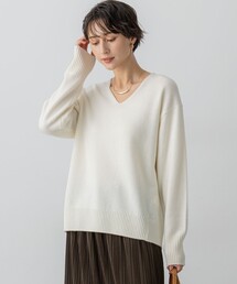 カシミヤブレンド Vネック ニット