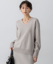 カシミヤブレンド Vネック ニット