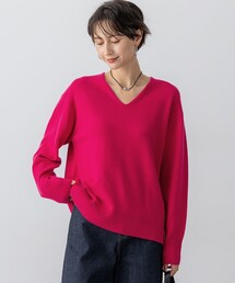カシミヤブレンド Vネック ニット