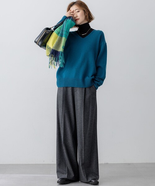 カシミヤブレンド Vネック ニット（ニット/セーター）｜23区 L