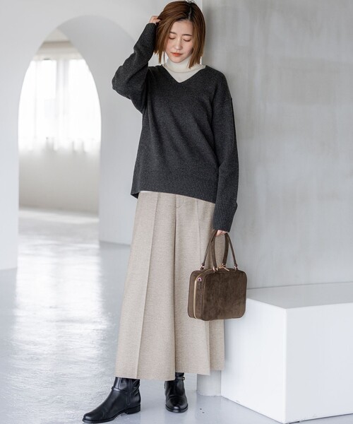 カシミヤブレンド Vネック ニット（ニット/セーター）｜23区 L