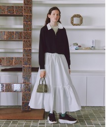 emmi | ジップアップニット×スカートセット(ワンピース)