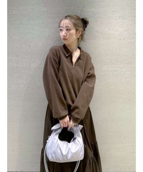 emmi（エミ）の「ジップアップニット×スカートセット（ワンピース