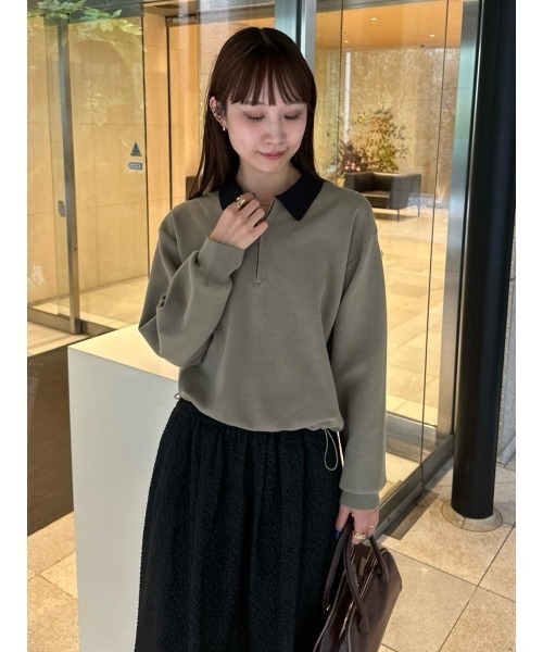 emmi（エミ）の「ジップアップニット×スカートセット（ワンピース
