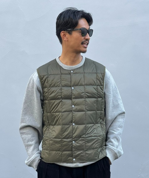 H.L.N.A｜エイチエルエヌエー（メンズ）のダウンベスト（グリーン
