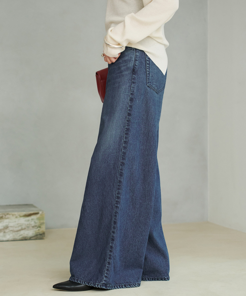 plage（プラージュ）の「Soft Wide デニム（デニムパンツ・レディース・ネイビー・34/36/38）」の2枚目の写真