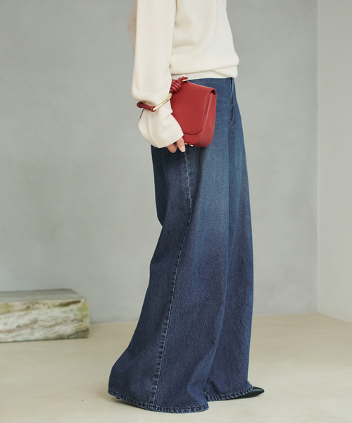 plage（プラージュ）の「Soft Wide デニム（デニムパンツ・レディース・ネイビー・34/36/38）」の3枚目の写真