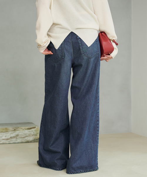 plage（プラージュ）の「Soft Wide デニム（デニムパンツ・レディース・ネイビー・34/36/38）」の4枚目の写真