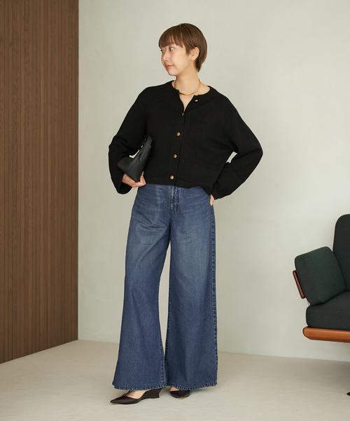 plage（プラージュ）の「Soft Wide デニム（デニムパンツ・レディース・ネイビー・34/36/38）」の5枚目の写真