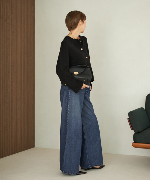 plage（プラージュ）の「Soft Wide デニム（デニムパンツ・レディース・ネイビー・34/36/38）」の6枚目の写真