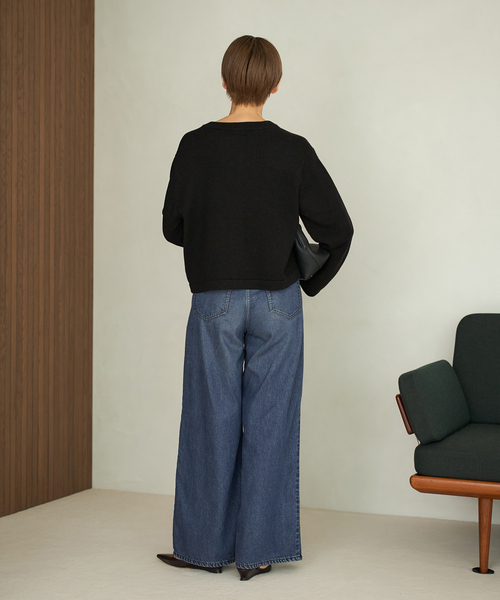 plage（プラージュ）の「Soft Wide デニム（デニムパンツ・レディース・ネイビー・34/36/38）」の7枚目の写真