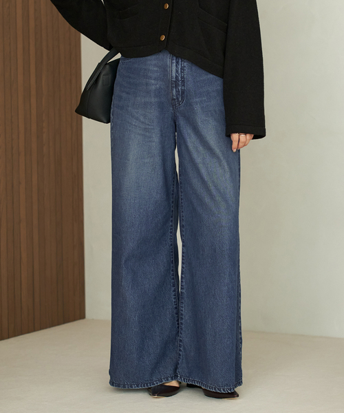 plage（プラージュ）の「Soft Wide デニム（デニムパンツ・レディース・ネイビー・34/36/38）」の8枚目の写真