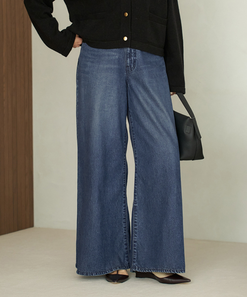 plage（プラージュ）の「Soft Wide デニム（デニムパンツ・レディース・ネイビー・34/36/38）」の9枚目の写真