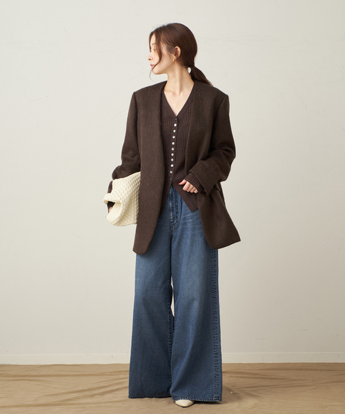 plage（プラージュ）の「Soft Wide デニム（デニムパンツ・レディース・ネイビー・34/36/38）」の18枚目の写真