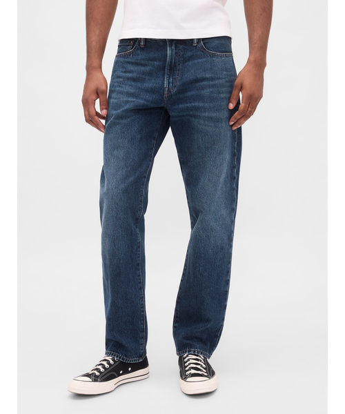 GAP(ギャップ)の「リラックスフィット ストレートデニム(デニムパンツ・メンズ・インディゴブルー・28W 30L/29W 30L/36W 32L/34W 32L/33W 32L/32W 32L/32W 30L/31W 32L/31W 30L/30W 30L)」の1枚目の写真