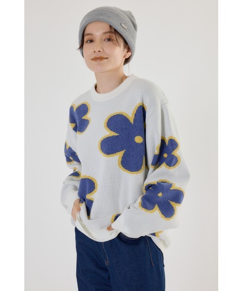 RODEO CROWNS WIDE BOWL（ロデオクラウンズワイドボウル）の「フラワーモールニットトップス（ニット/セーター・レディース・ホワイト系その他/ベージュ系その他/ブラック系その他・FREE）」の20枚目の写真