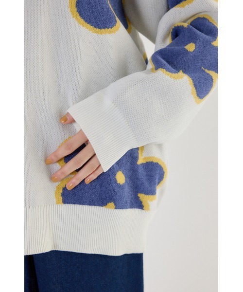 フラワーモールニットトップス（ニット/セーター）｜RODEO