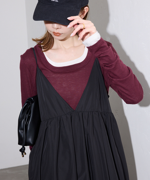 スローブイエナ　SLOBE IENA スラブ天竺クルーネックロンTEE 2枚 SLOBE IENA（スローブイエナ）の「《追加2》スラブ天竺クルー