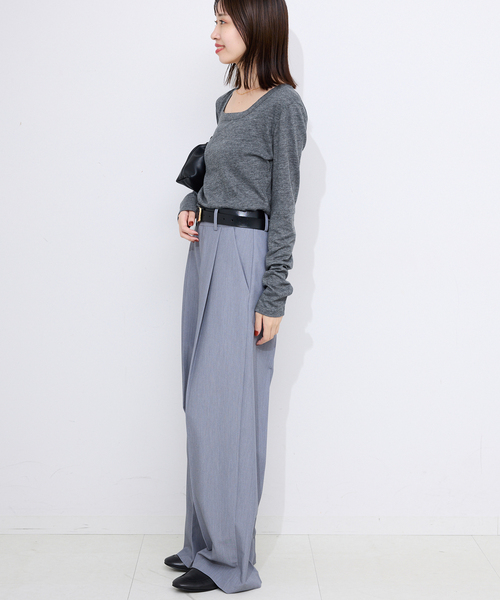 TCスラブワイドネックロンTEE（Tシャツ/カットソー）｜SLOBE IENA