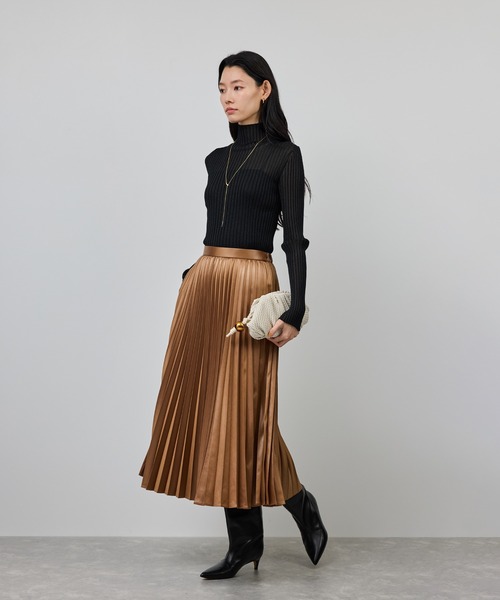 ROPE'(ロペ)の「ラメタートルリブプルオーバー/イージーケア(ニット/セーター・レディース・ブラック/ブラウン/ベージュ系その他・FREE)」の7枚目の写真