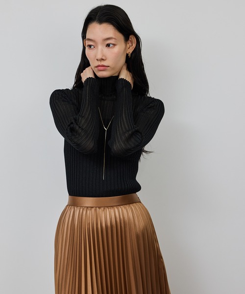 ROPE'(ロペ)の「ラメタートルリブプルオーバー/イージーケア(ニット/セーター・レディース・ブラック/ブラウン/ベージュ系その他・FREE)」の16枚目の写真