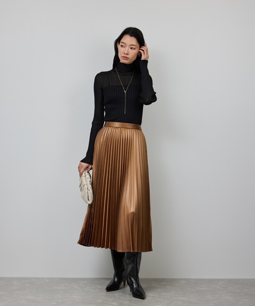 ROPE'(ロペ)の「ラメタートルリブプルオーバー/イージーケア(ニット/セーター・レディース・ブラック/ブラウン/ベージュ系その他・FREE)」の10枚目の写真