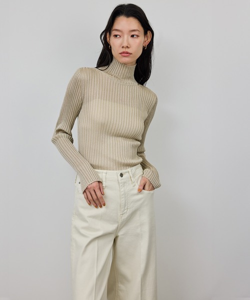 ROPE'(ロペ)の「ラメタートルリブプルオーバー/イージーケア(ニット/セーター・レディース・ブラック/ブラウン/ベージュ系その他・FREE)」の15枚目の写真