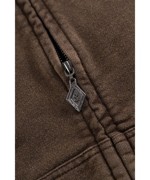 セール】ジップフーディ｜Dagger Leather Patch Zip Hoodie｜SUPPLIER